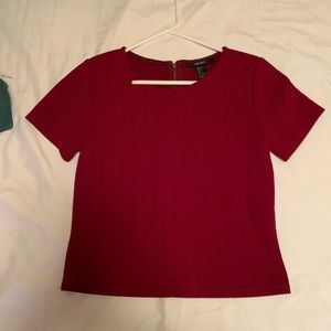 Maroon-reddish color crop top